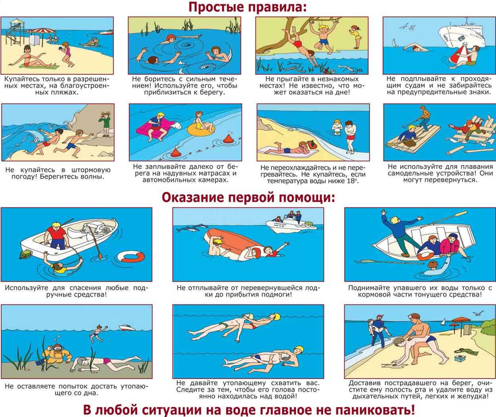 Правила безопасности на водных объектах 