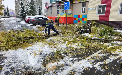 В Сургуте практически устранили последствия непогоды