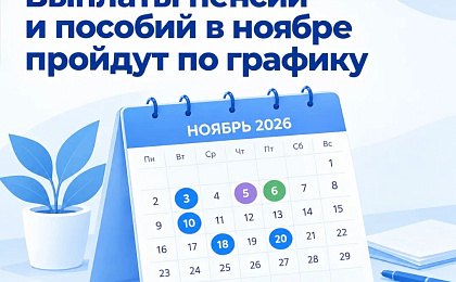 Выплаты пенсий и пособий в ноябре пройдут по графику